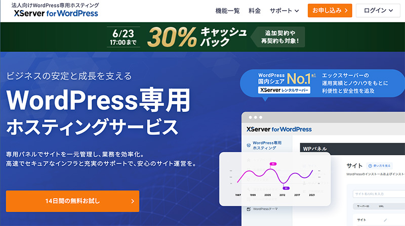 WordPress専用サーバ