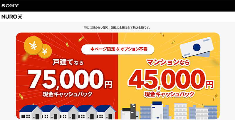 高速インターネット NURO 光